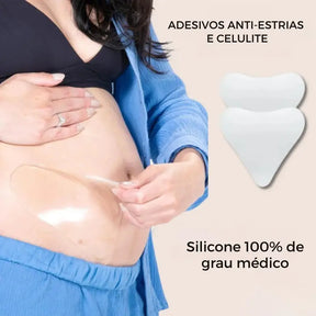 Adesivos corporais reutilizáveis para estrias e celulite