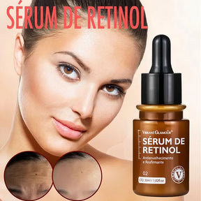 Sérum antienvelhecimento com retinol para renovação da pele